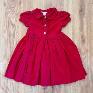 Pears And Bears Red Corduroy Dress